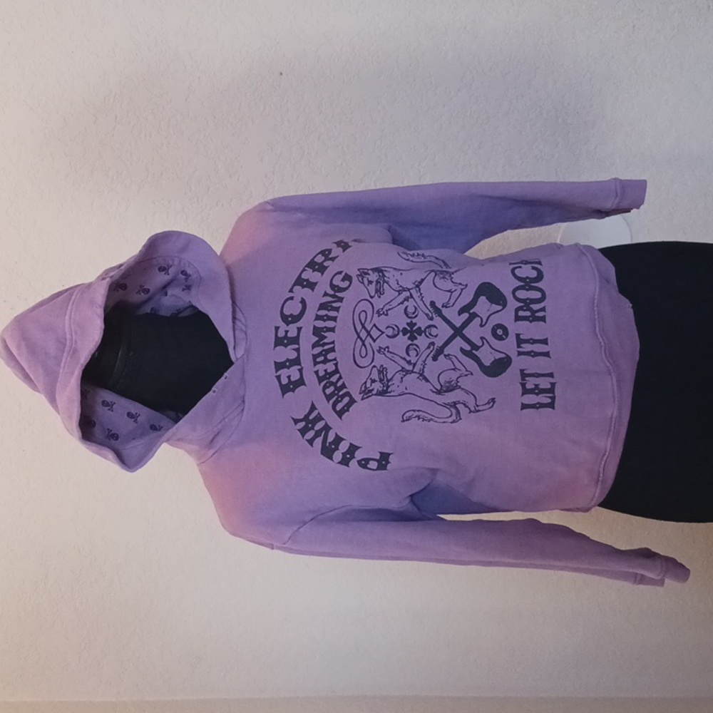 Victorias Secret Vintage Distressed Purple Let It Rock Sweater